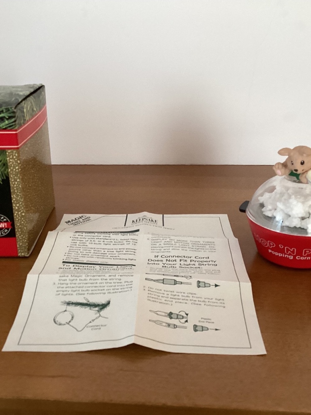 Hallmark Magic Motion Hop N’ Pop Poping Corn Ornament Tested Working